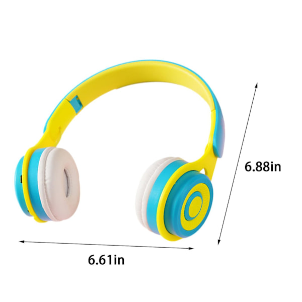 Nya Bluetooth-headset för mobiltelefon och dator, universellt hopfällbart, trådlöst Bluetooth för barn (blått)