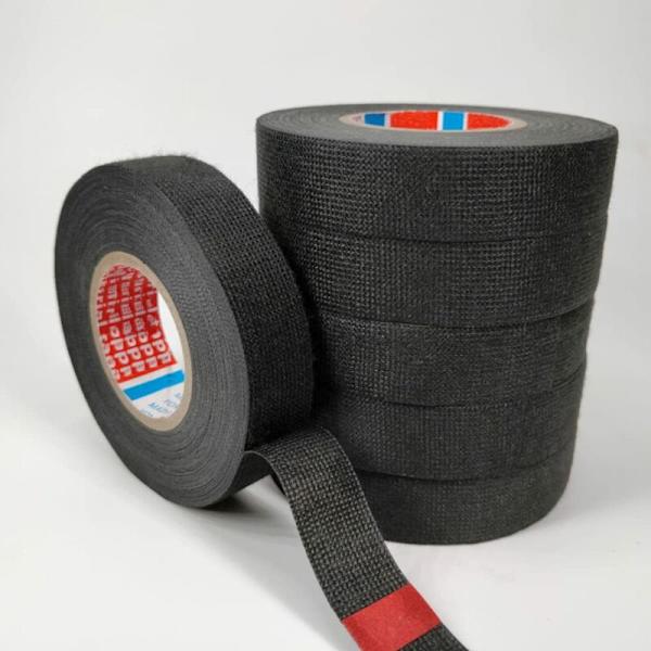 Tygduk - Svart isolerande tejp för kabeldragning (2 st, 19 mm/15 m)