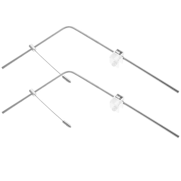 Akvarietilbehør fiskebeholder forsyning fiskebeholder beslag akvariebeslag akvarielys ophængssæt lysstativ (40X20cm, sølv)