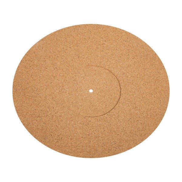Vinylskyddsdyna för skivspelare för grammofonskivor gjord av enkel kork (30.00X30.00X0.30CM, orange)