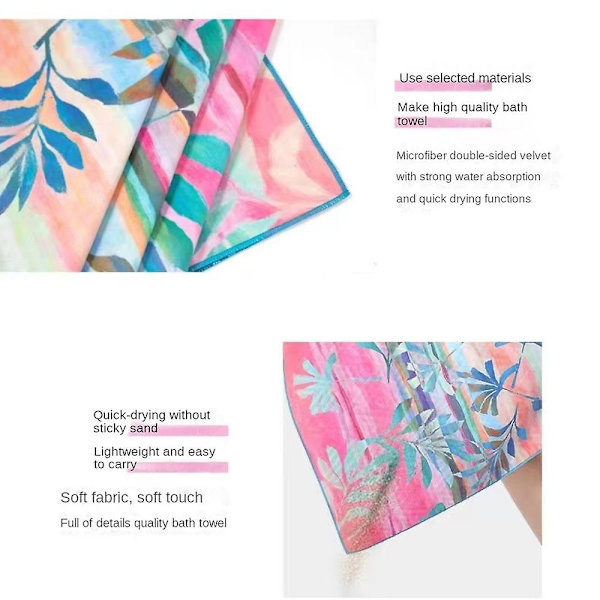 Lyxig badhandduk, strandhandduk, campinghandduk superabsorberande supermjuk för pool spa strand fritid resor utomhusaktiviteter(s)
