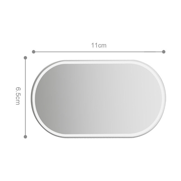Ovalformad bilsminkningsspegel - solskyddsspegel för bilsminkning - 11 x 6,5 cm