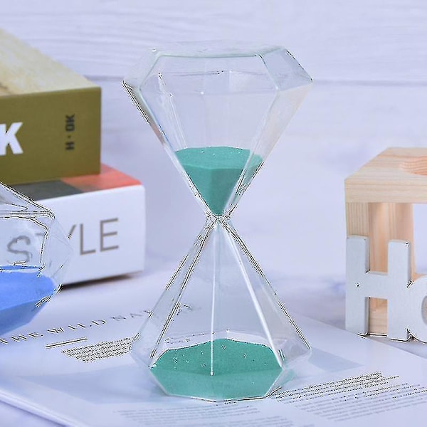 Diamant Timglas Glas Kreativ Tid Timglas Modern Enkel Heminredning Prydnad Timing Heminredning Present (15 minuter)