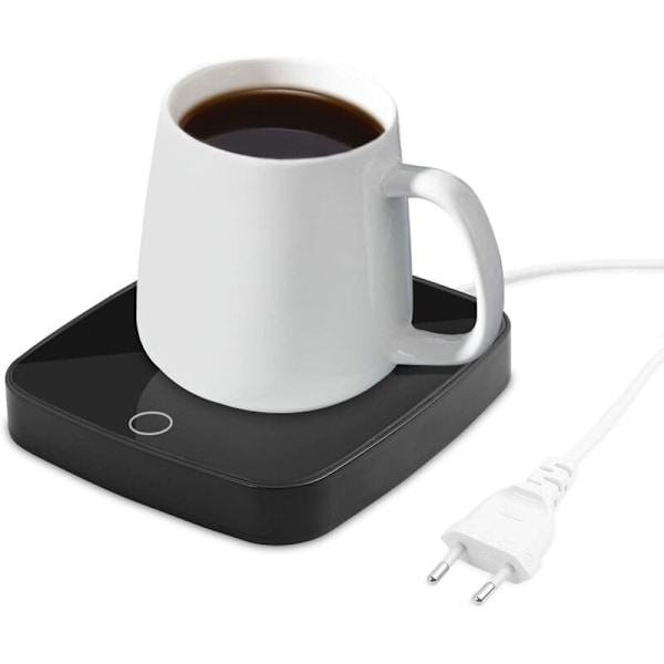 Koppvärmare, Elektrisk kaffekoppsvärmare med 3 temperaturinställningar (104℉, 122℉ till 131℉), Touch Sensor Kaffe Värmare för Te, Kaffe, Mjölk (Svart)