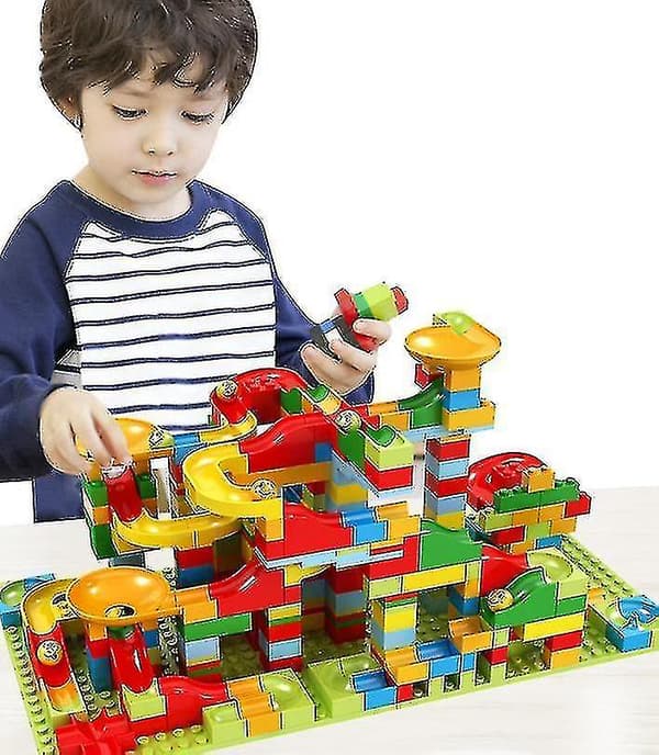 330 st Marble Run Set Byggklossar Perfekt Stem Leksak