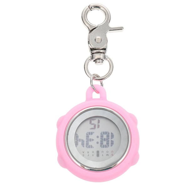 Clip-on sygeplejerske ur læge Fob ur digitalt display Fob ur sygeplejerske studerende gave (9,8X4,2CM, pink)