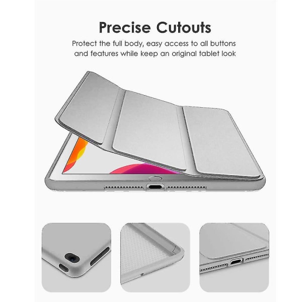 Ipad 7:e generation fodral automatisk viloläge för Ipad 10,2 tum - silver