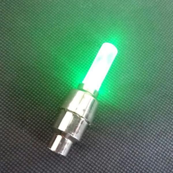 LED Flash Dæk Ventil Hjulkap Lys til Bil Cykel Motorcykel (2STK)（Sølv）