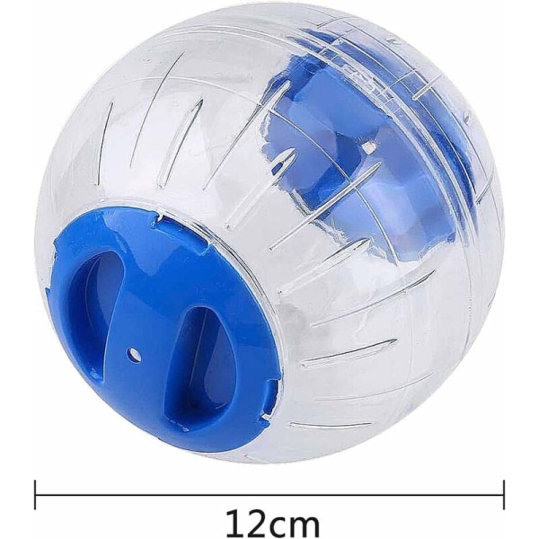 Hamster Mini Löpband Fitnessboll, Plast Söta Hamsterleksak, Smådjursleksak, Träningshjul, 2 st, Blå, Orange
