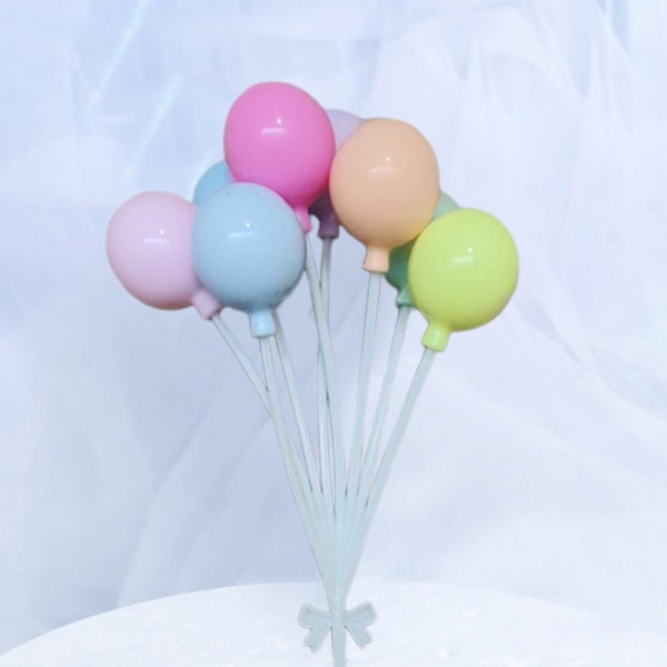 1/4 haug miniatyrballonghjerte Rund fargerik ballongsimulering Plasthåndverksmodell Mikroscene Lat som lekebakekake Topper Dukkehus（F）