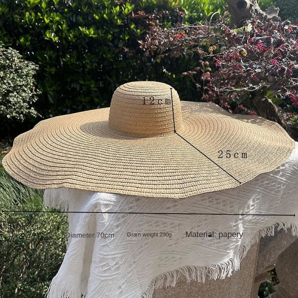 Hattar, överdimensionerade stråhatt för damer, mode stor solhatt med bred  brätte Handgjord roll up-hatt sommar strandhatt Mors dag (svart) 9825 |  Fyndiq