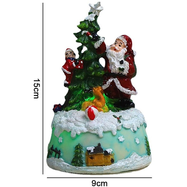 Julmusik Glow Music Cake Hem Resin Hantverk Juldekoration Gåvor Julpynt (B)