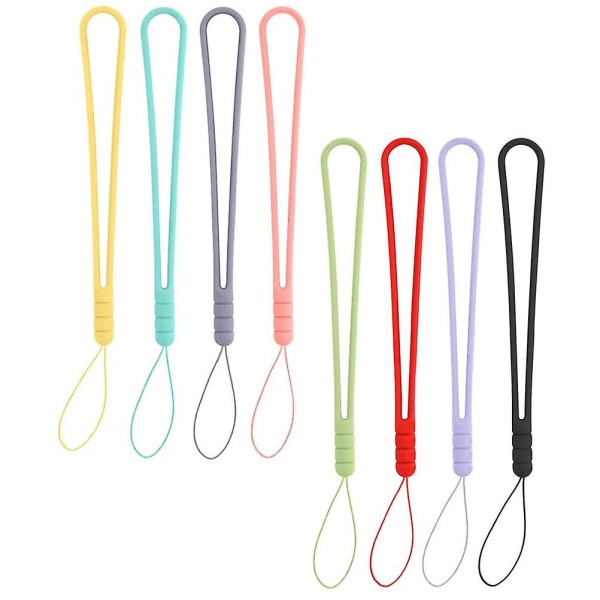 8-osainen anti-hukkainen matkapuhelinlanyard silikoninen matkapuhelinlanyard matkapuhelinlisävarusteet (15.00X0.30X0.30CM, monivärinen)