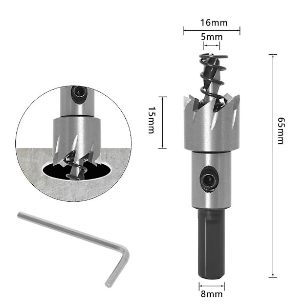 5 st järnplåt upprymning aluminiumlegering borrning set gränsöverskridande borrbit rostfritt stål titanpläterad höghastighetsstål hålöppnare