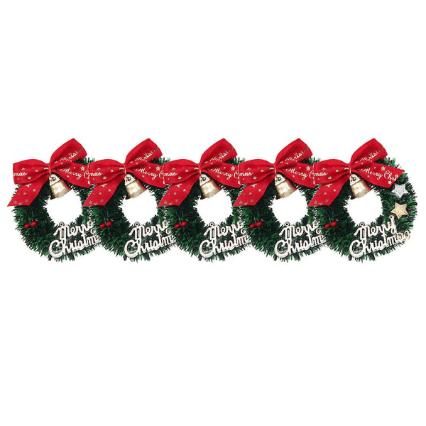 5-pack julgransgirlang mini girlangmodell DIY girlang julgranshängande girlang (6,5X6,5X1CM, som visas på bilden)