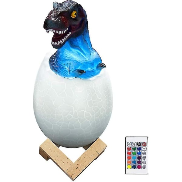 Dinosaurielampa - USB Uppladdningsbar Kid Night Light, 16 färger Toy Dinosaur Egg