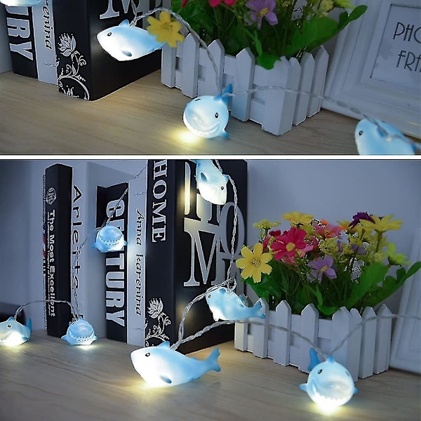 1,5 m 10 LED haj ljusslinga batteridriven LED fe fantastiska lampor