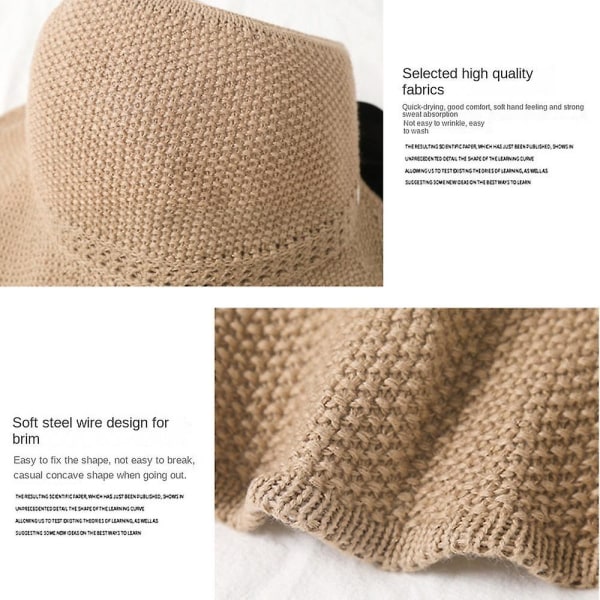 Solhatt Bekämpa värmen och håll dig elegant med vår klassiska solhattsdesign Säg adjö till svettiga sommardagar vid alla utomhusaktiviteter (rostbrun)