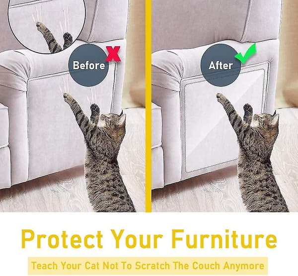 Kattklösningstejp, 8 st möbelskydd, transparent dubbelsidig