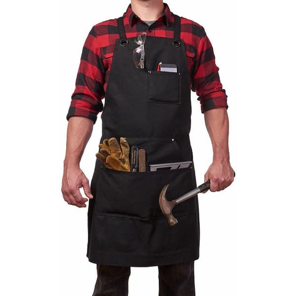 FlkwoH Läder Snickarförkläde, Heavy Duty Arbetsförkläde, för Män Kvinnor.