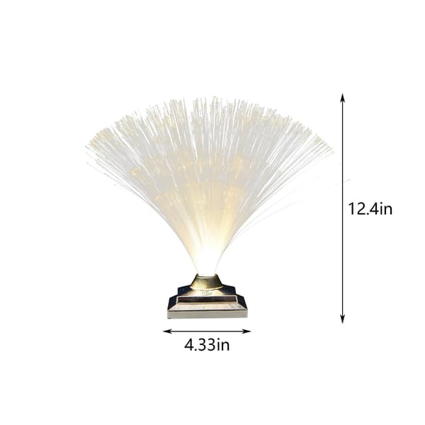 Fiberoptisk ljusfärgsskiftande guldpläterad bas - USB-driven - 12,4 tum - Fiberoptisk centersensorlampa（A）