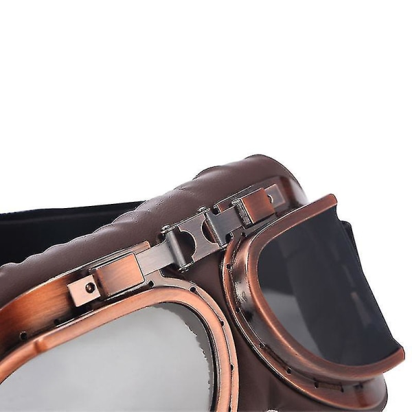 1 stk. Transparent linse retro briller (brun stel)