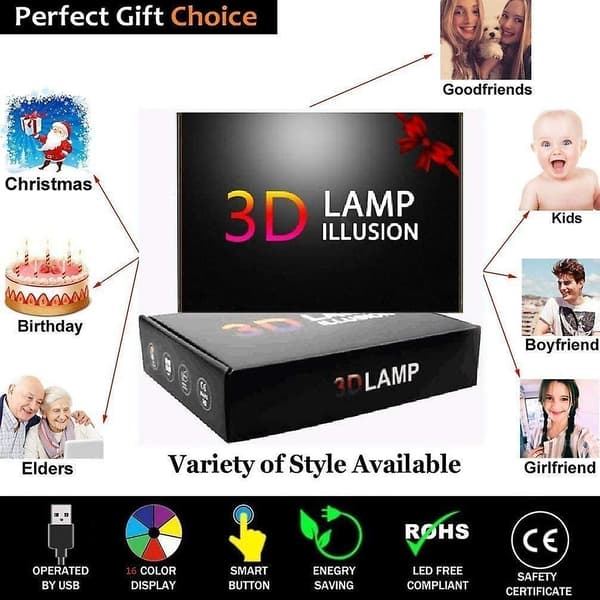 Deception Of Acsergery Optical 3d Turtle Luminous 16-color Other Remote Control Usb