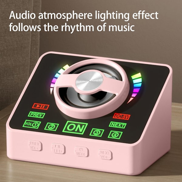Karaoke-maskin Bärbar Bluetooth 5.3 Högtalarsystem Med 1 Trådlös Mikrofon Hemma Familjesång FAN0414（Rosa）