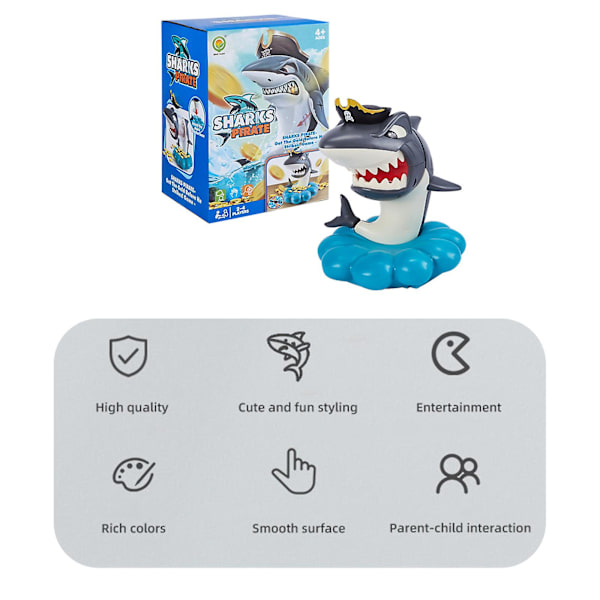 Sähköinen hailelu Gold Digger -lautapeli Rattle Jake Shark Pop-up -juhlalelut