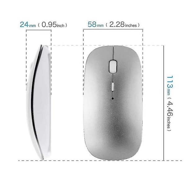 Bluetooth-mus för bärbar dator/iPad/iPhone/Mac (iOS 13.1.2 och senare) / Android PC/dator