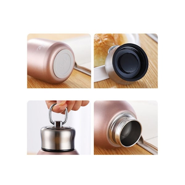 300ML Fashion Mini Kaffe Vakuumkolv Söt Rostfritt Stål Termos Bärbar Resevattenflaska Kopp