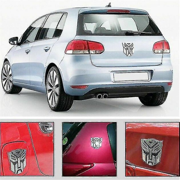 Alloy Transformers Car Badge Autobot 3d Chrome Sticker Emblem Decal Logo