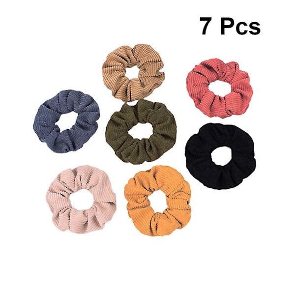 7 st hårsnoddar Fashionable Simple Ponytail Holder Hårrep Hårtillbehör Repband för kvinnor Flickor Damer (12X5cm, som bilderna visar)