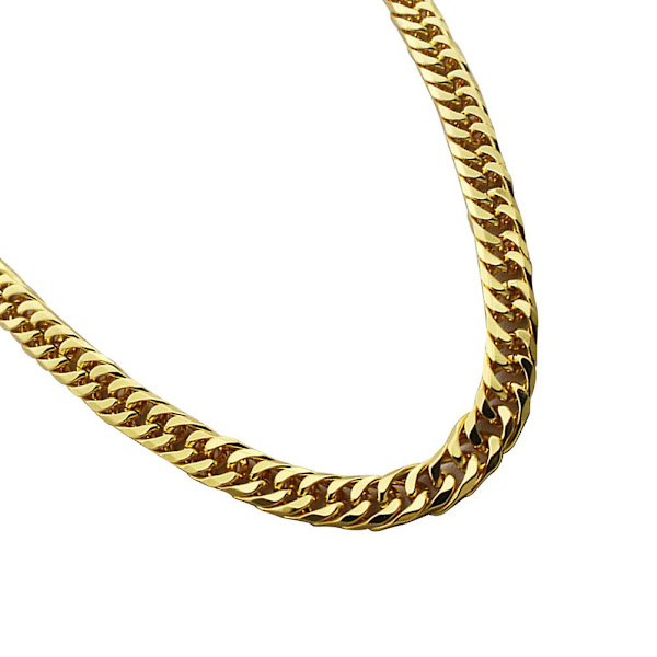 Moderigtigt simpelt imiteret guld halskæde tyk personlig halsdekoration 60 cm (guld) (60.00X1.20X0.50CM, guld)