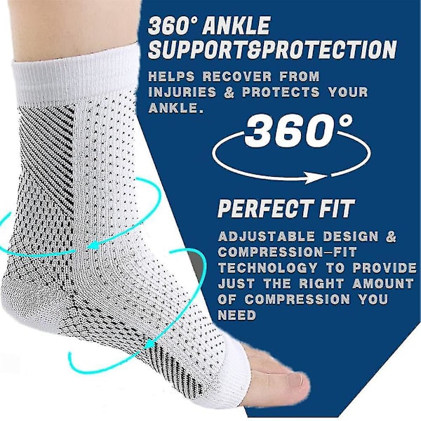 Soothe Socks Neuropati Kompression Ankel Fotvalvsstöd Skydd Smärtlindrande Strumpor_cc