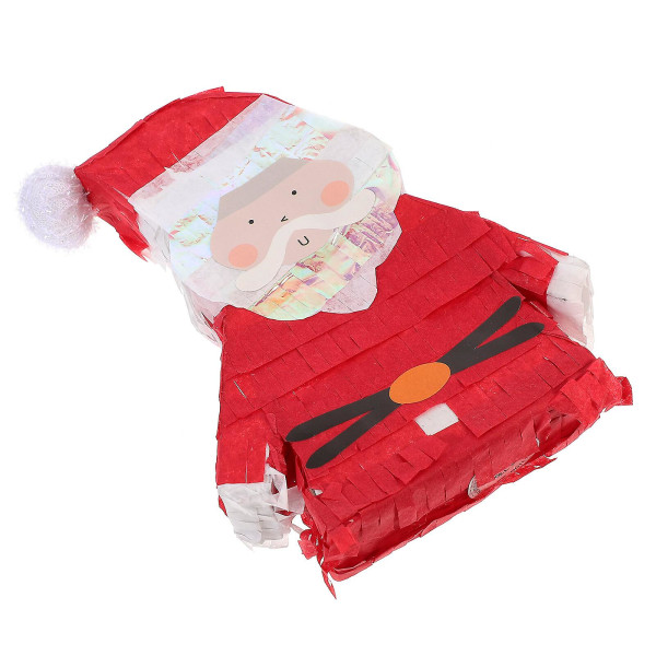 Joulujuhlien sokeritäytetty lelu Pinata Smash Toy lasten ulkolelu (15,5X12,5X3CM, punainen)