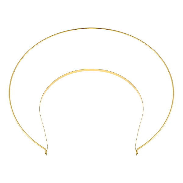 Naisten pääpanta Hiuspanta Naisten häät morsiamen tiara naisten kruunu (22,3x21cm, kulta)