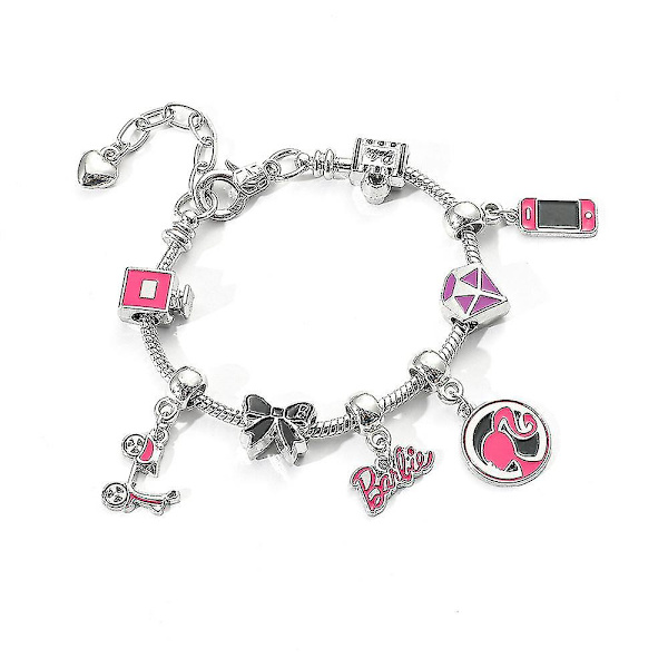 Barbie Charm Armbånd til Kvinder og Piger - Pink Barbie - Sødt Vedhæng - Smykker - Fødselsdagsgaver