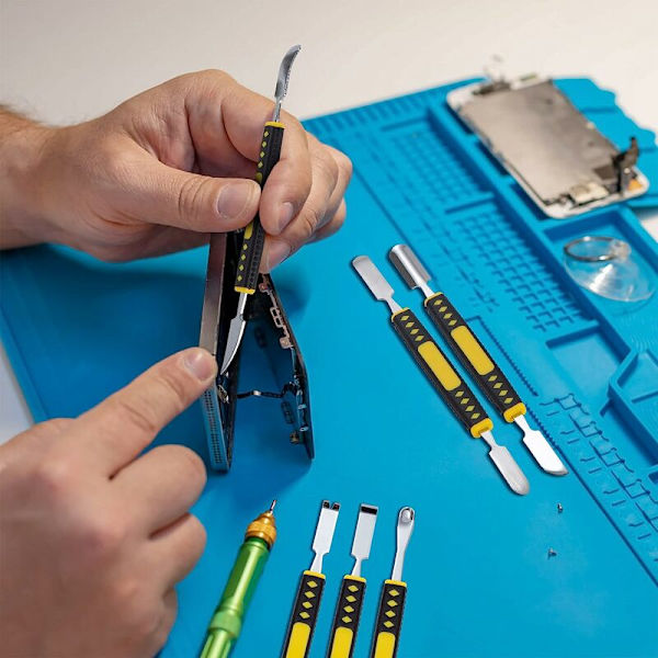 6-pack verktygssats för elektronikreparation, dubbeländad metallspudger, demonteringsverktyg för iPad, surfplattor, datorer och telefoner