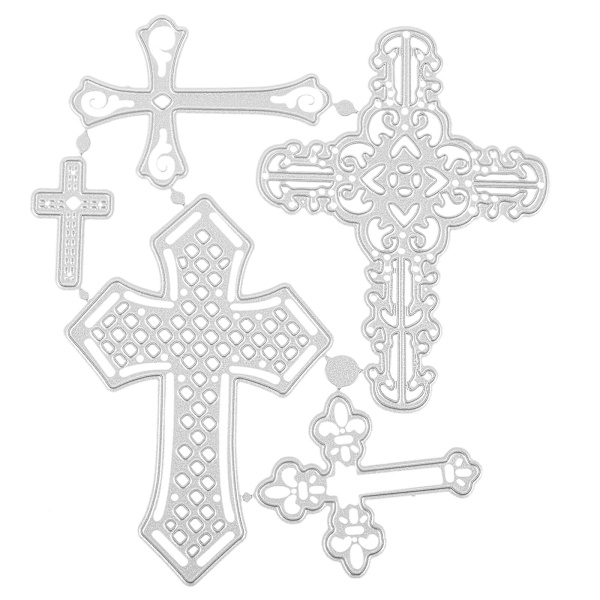 Scrapbook DIY Stencil Påsk Metall Skärmaskin Mall för DIY Präglad Foto Stencil (12.00X11.00X0.10CM, Silver)