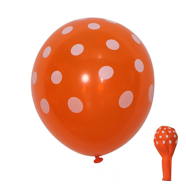 Kvalitetsfestballonger, 12-tums latexprickballonger i flera färger, perfekta för bröllop, födelsedagsfest, semesterdekoration (orange, vit)