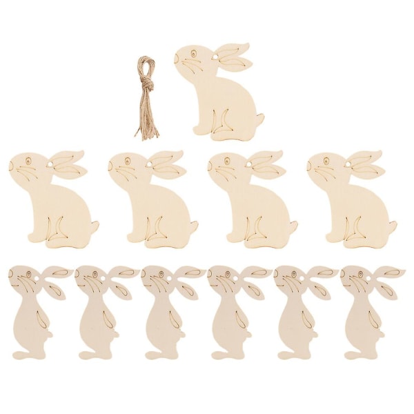 20 sets of Easter themed wooden pendants hanging decorative scene layout pendants (M,)