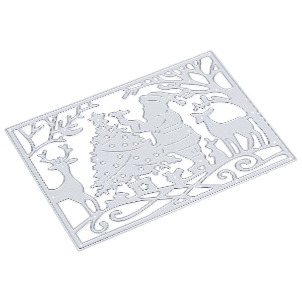 1 st Die Craft Clear Stamp Julgran Julmall (10,2X7,3cm, Silver)