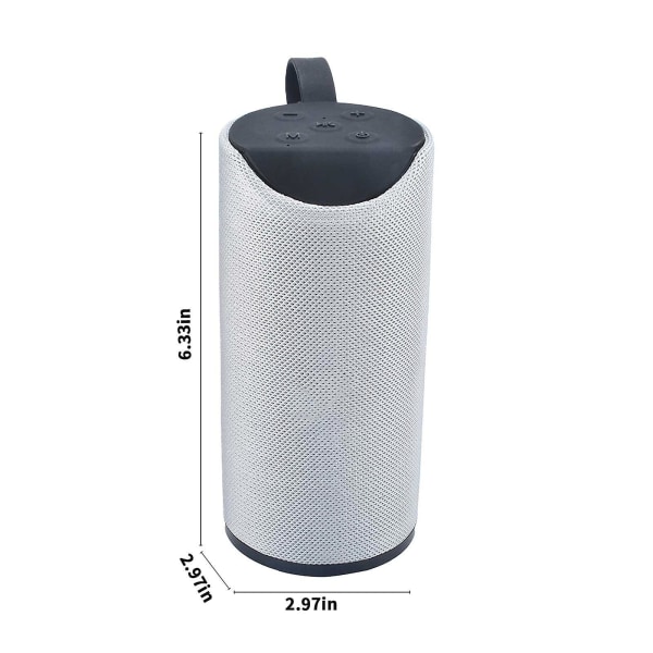 Utomhus bärbar kort högtalare, tyggåva, liten stereo, mobiltelefon, trådlös Bluetooth-högtalare（grå）