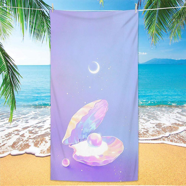 Mikrofiber Strandhandduk, Snabbtorkande Badhandduk, Supermjuk Absorberande Lämplig För Strand Pool Resor Camping Gym Utomhus Solbad (M)