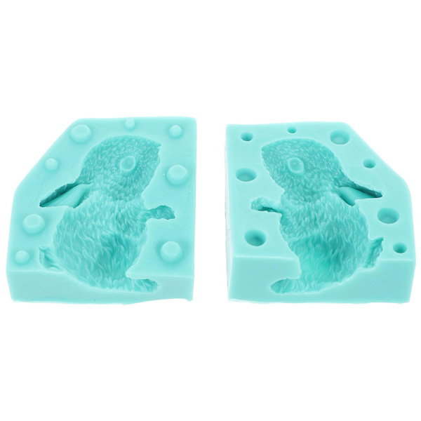 Påskehare Dekorativ Støbeform Silikone Kanin Lys Støbeform Håndværk Støbeform (7.6X7.4X5.5CM, som vist på billedet)
