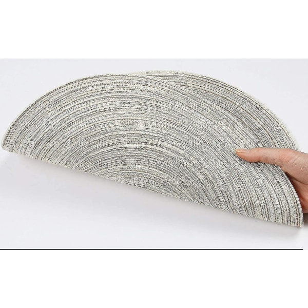 Tvättrund Underlägg Värmebeständig Underlägg Set Om 6 Bordstabletter För Matsal (beige)