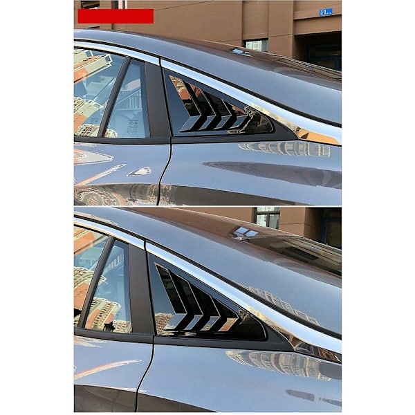 FlkwoH Bakre sidofönsterluckor för Mg 5 Mg5 2021 Bilstyling Blank Svart