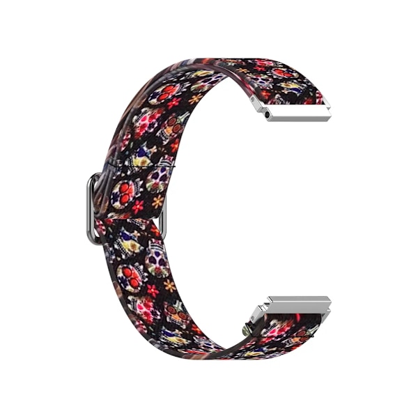 Kompatibel med Samsung Galaxy Watch Active2 Active Mjuk Elastisk Andningsbar Rem Ersättning Dödskalle Färg Rem Färg
