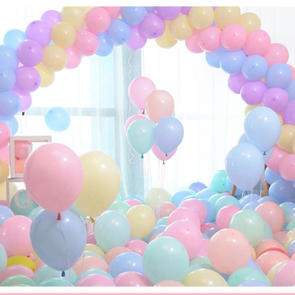 Macaron-ballonger, 12 tum solida, tillgängliga i flera färgscheman för alla miljöer, perfekta för inomhus och utomhus (Chromas)
